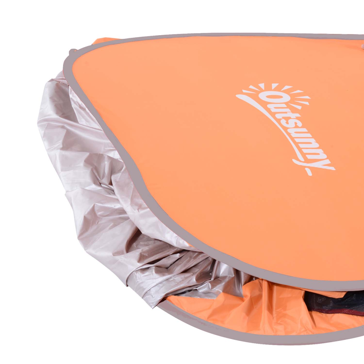 Beach Tent Instant Camping Pop up Tent Sun Shade Shelter, Orange Outsunny