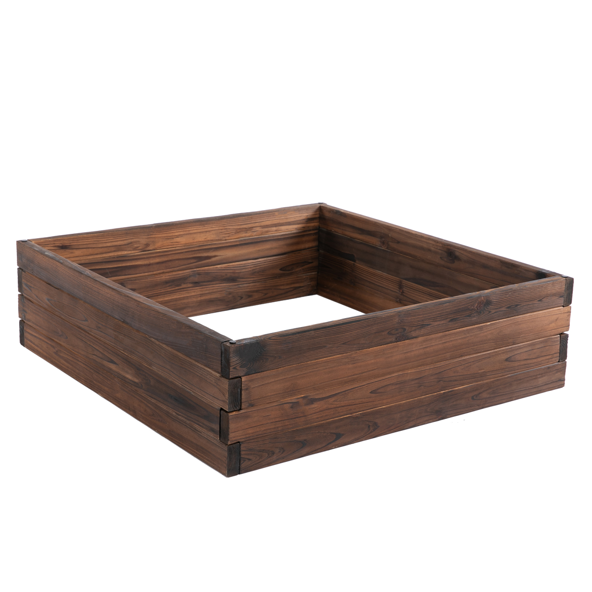 Stylish Wooden Raised Garden Bed Planter - 80x80x22.5cm for Home Gardening