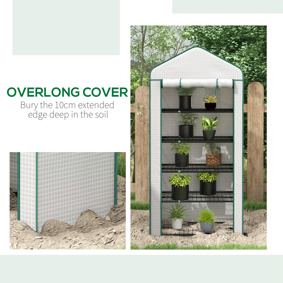 Outsunny 5-Tier Mini Greenhouse: Spacious, Durable, and UV-Resistant!