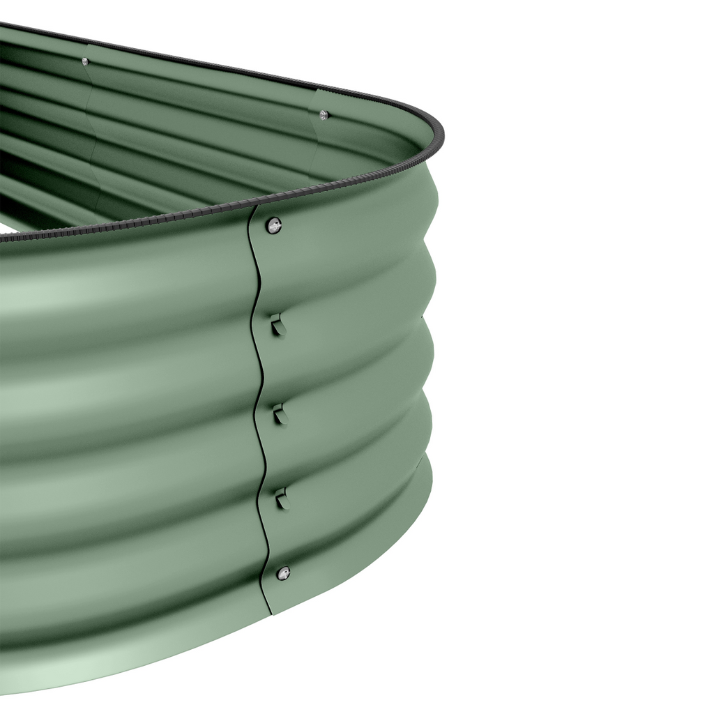 Outsunny Galvanised Raised Garden Planter Box with Custom Safety Edging