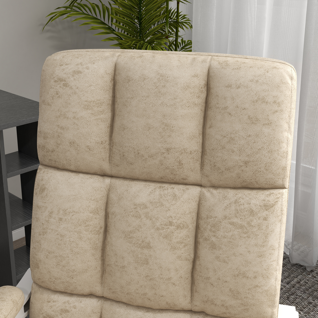 Vinsetto Microfibre Fabric Vibration Massage Office Chair for Home, Beige
