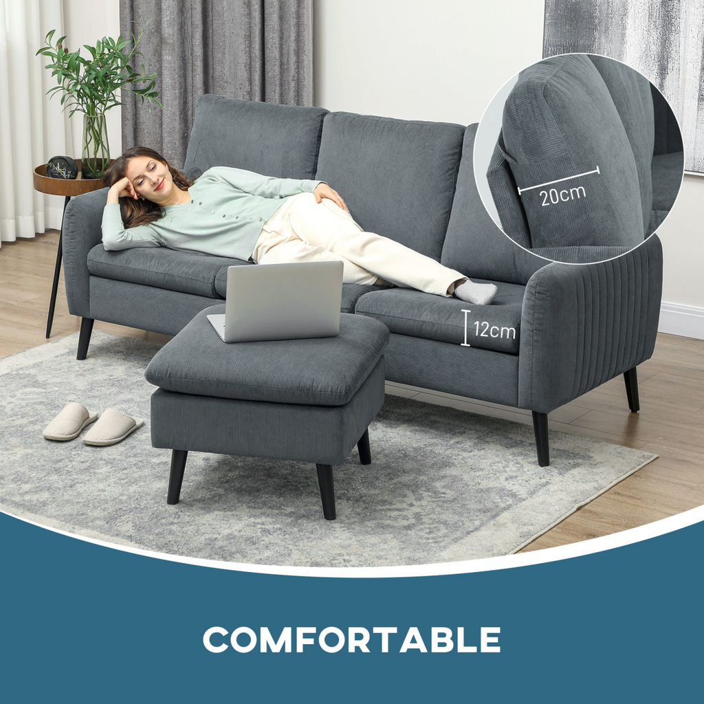 Versatile Charcoal Grey Stool – Comfort & Style for Any Space