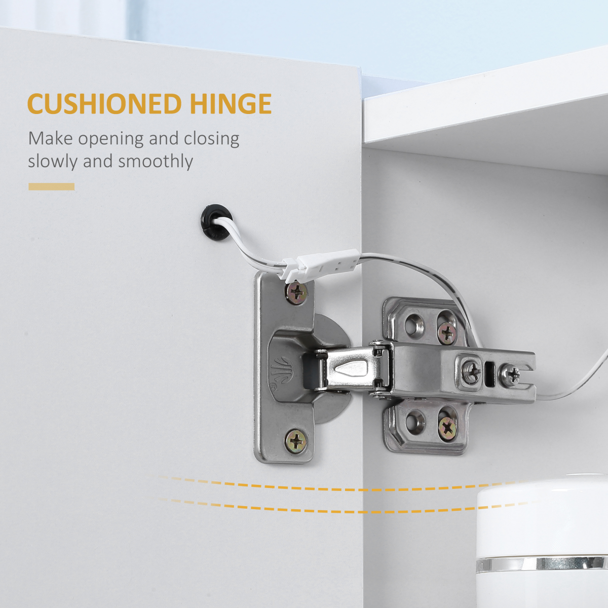 kleankin LED Illuminated Mirror Cabinet  Lights, Touch Switch, for Bathroom