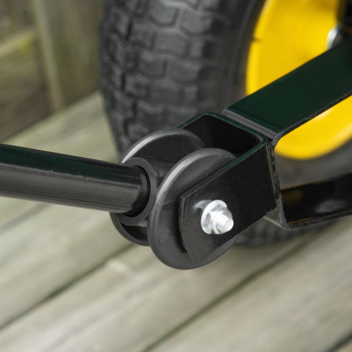 125L Garden Cart Heavy Duty 4 Wheel Trolley Wheelbarrow Green