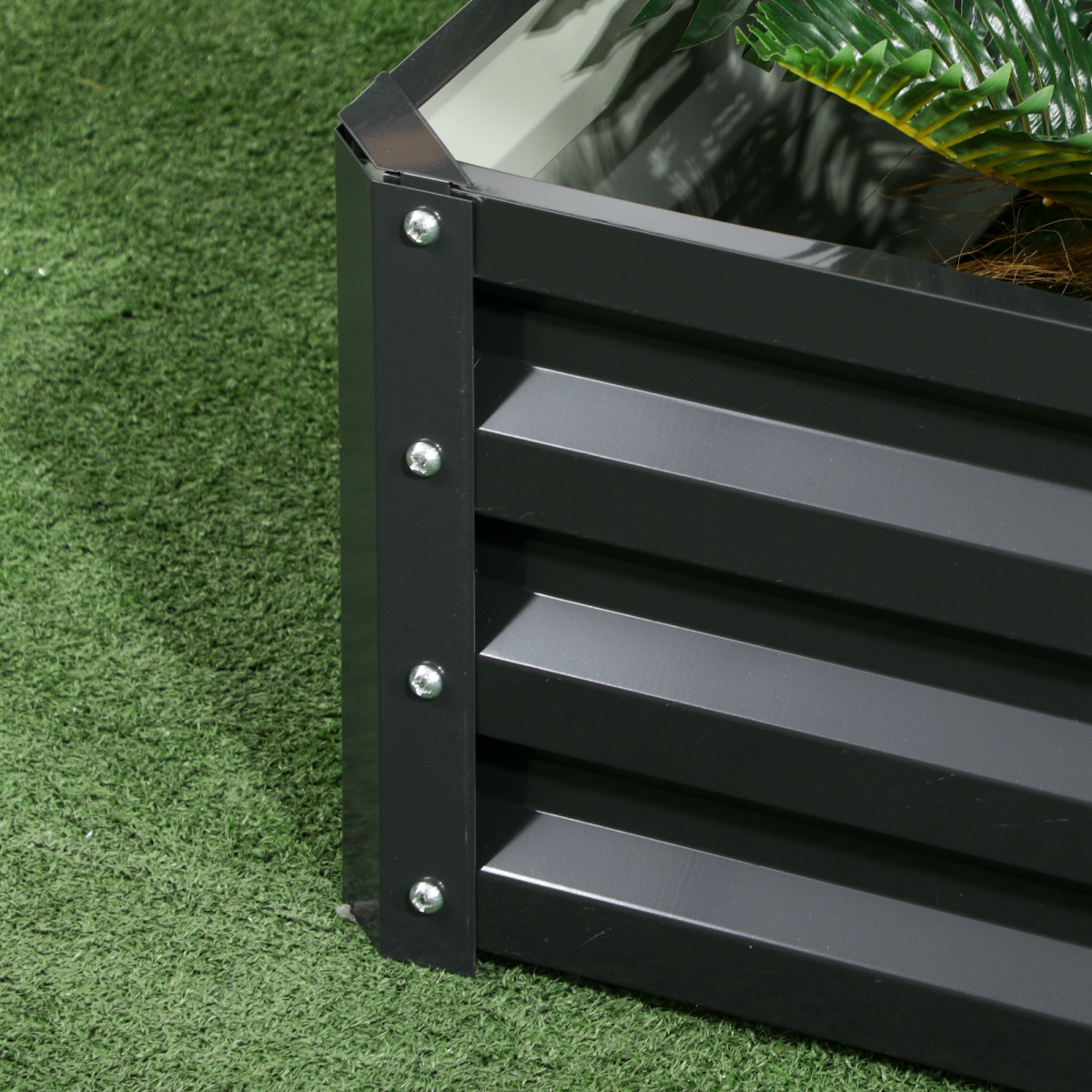 Outsunny Galvanised 2-Tier Raised Garden Bed Planter - Durable & Stylish!