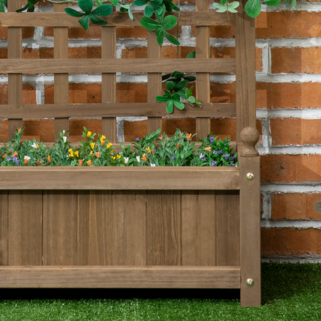 Versatile Garden Planter with Trellis for Indoor/Outdoor Climbing Vines
