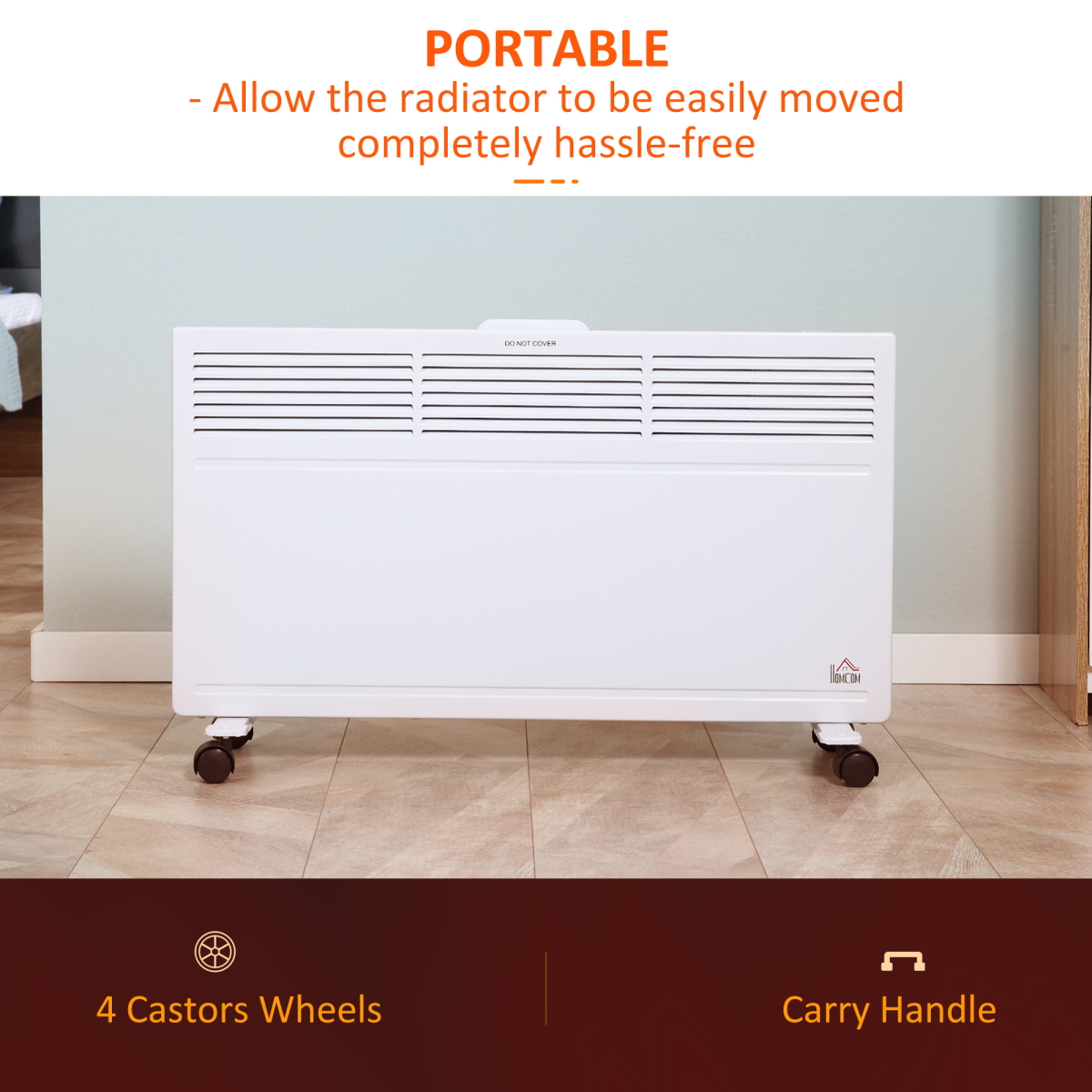 Convector Radiator Heater Freestanding or Wall-mounted Portable Electric
