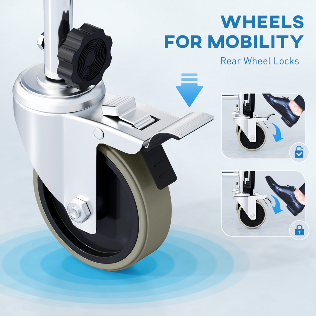 Versatile Commode Shower Chair Wheelchair with Footrest for Comfort