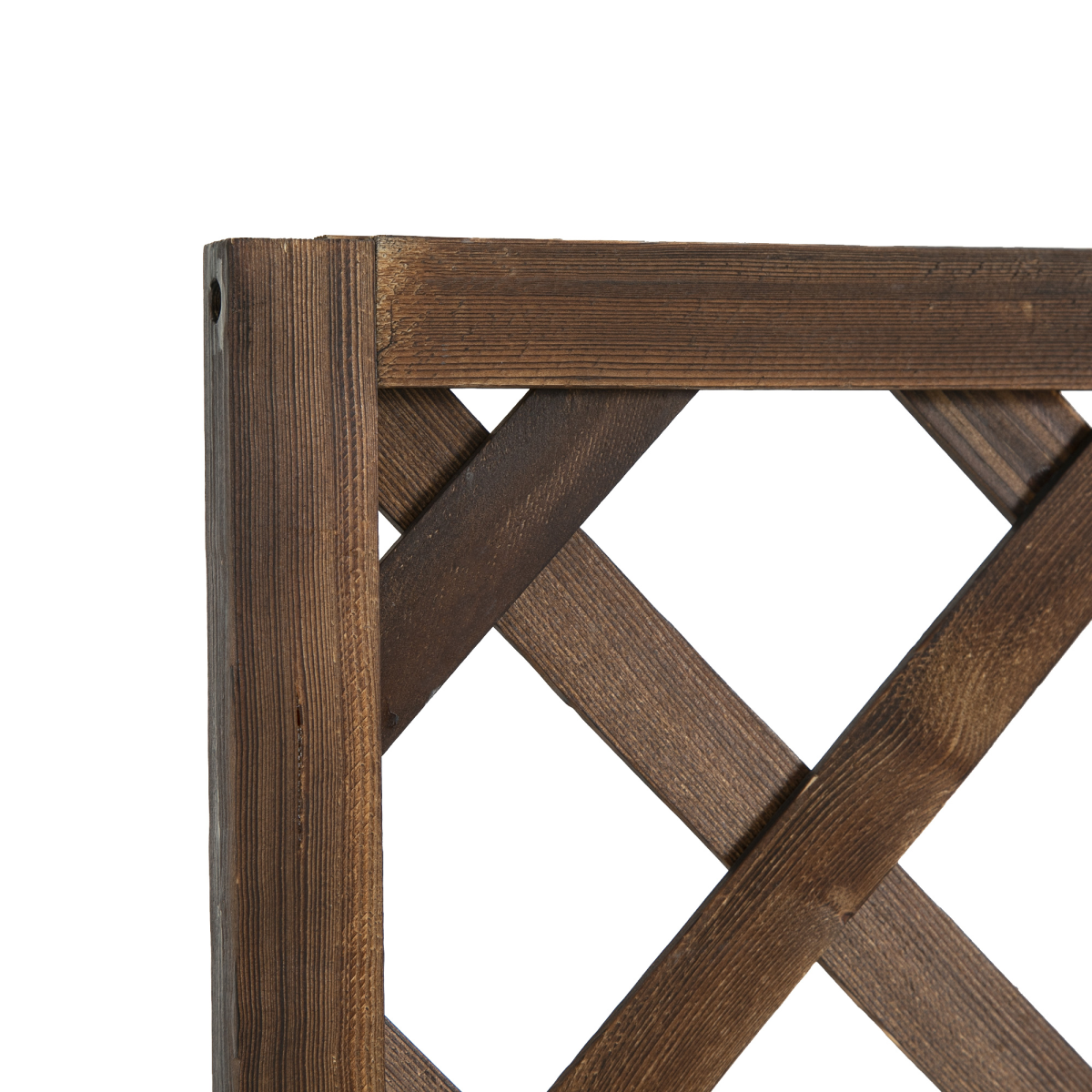Rustic Pine Trough Planter with Trellis for Vibrant Climbing Plants