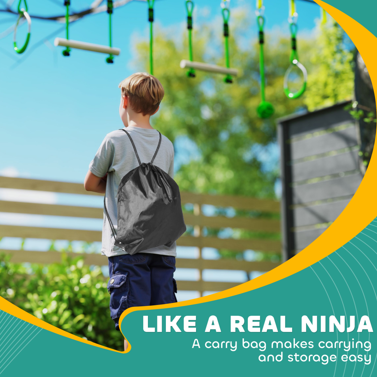 Fun Adventure Zipline Kit - Supports 50kg - Ideal for Kids' Outdoor Play
