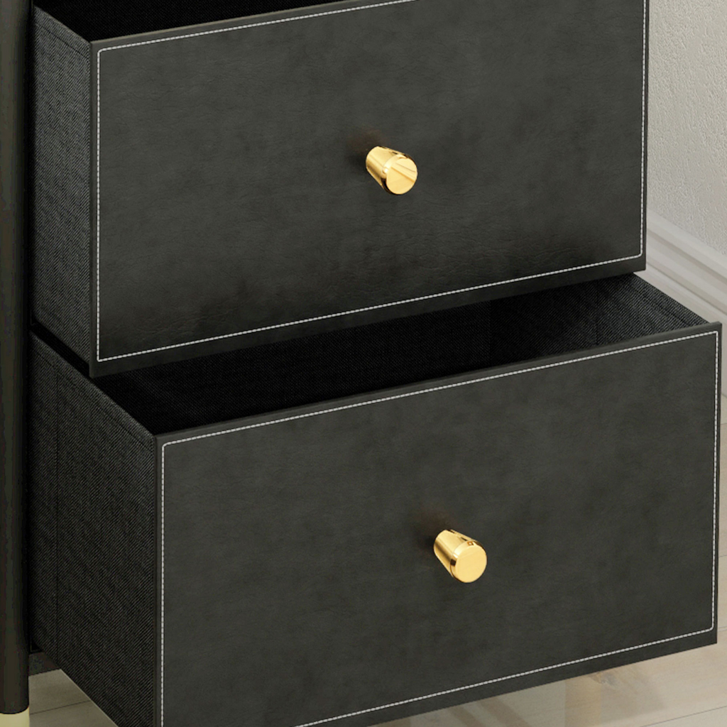 HOMCOM Chest of Drawers with 3 Drawers for Bedroom, Living Room, Black