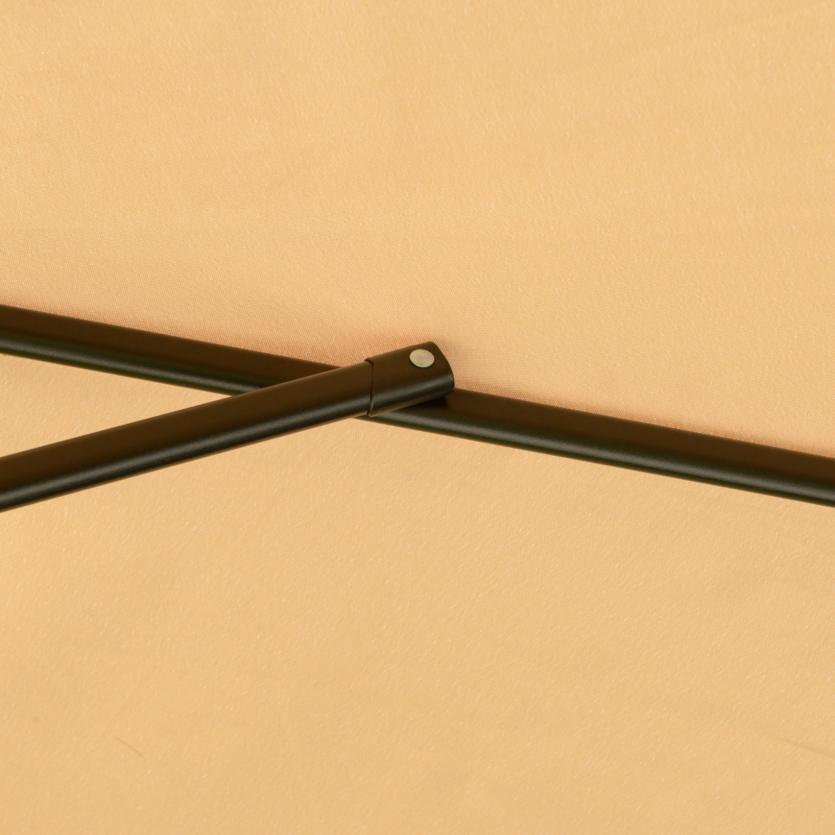 Outsunny 2.7m Garden Cantilever Banana Parasol Sun Shade w/ Crank, Light Brown