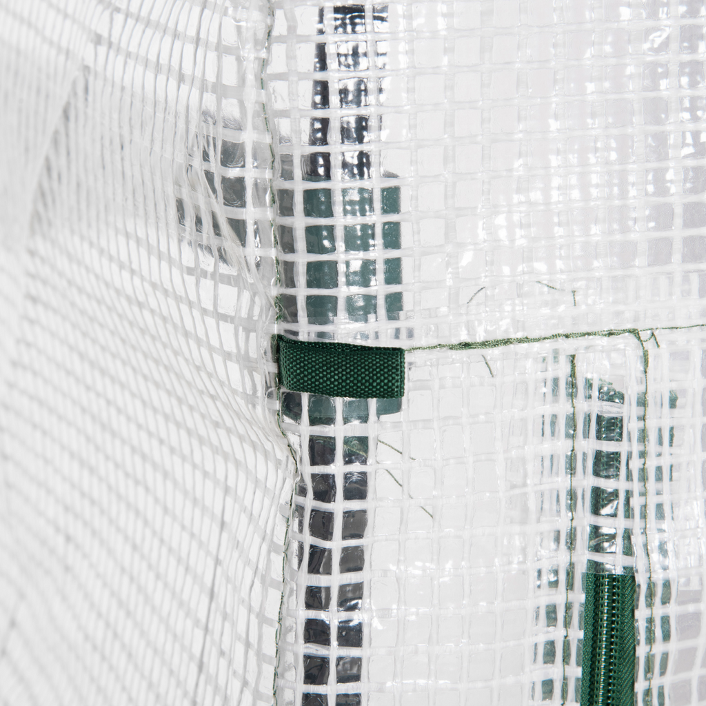 4 Tier Mini Greenhouse, Portable with Steel Frame, PE Cover, 160x69x50cm