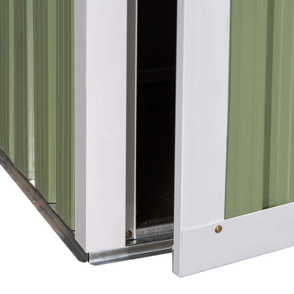 Garden Storage Shed, Sloped Roof, Lockable Door Green, 142x84x189cm