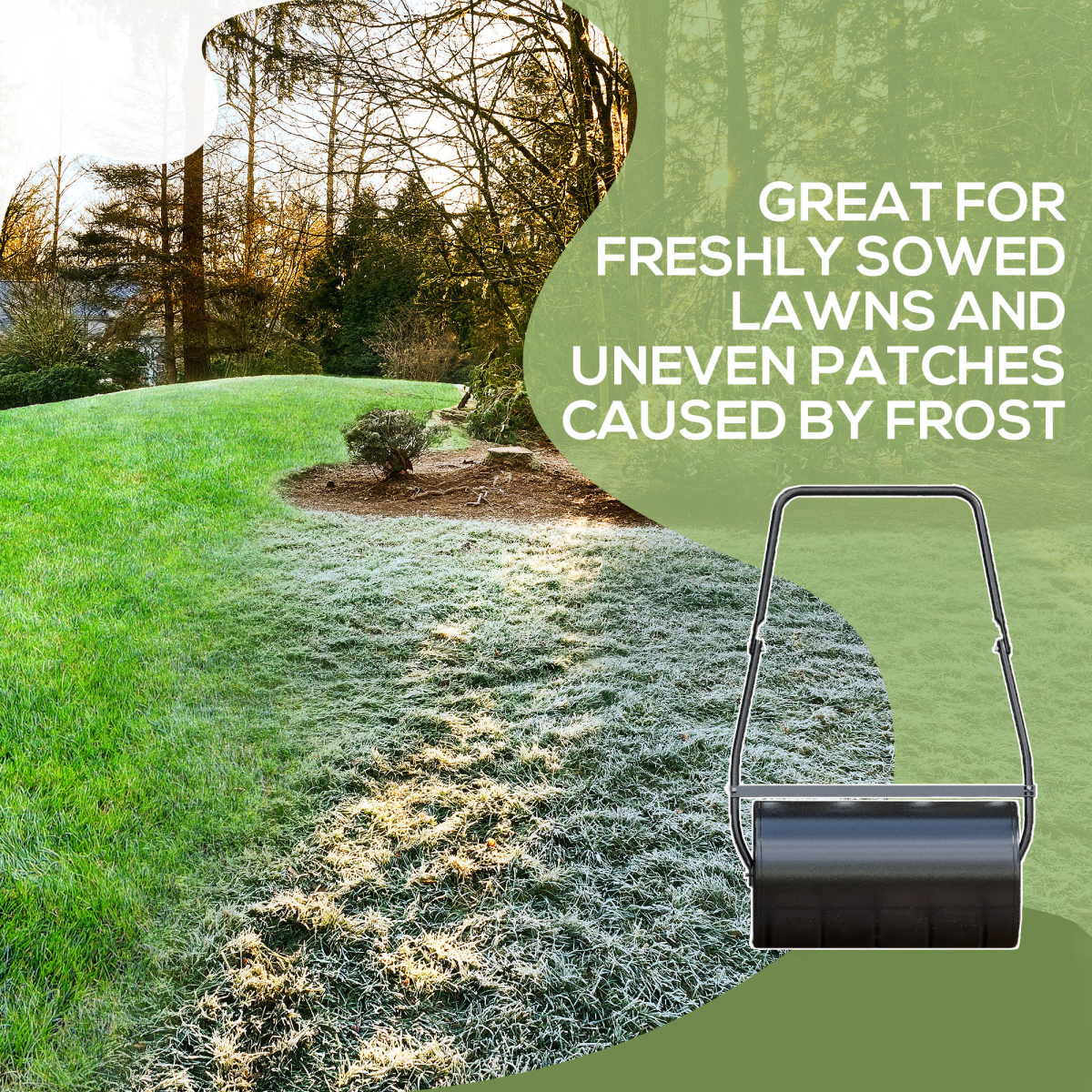 Durable 46L Lawn Roller: Heavy-Duty Garden Roller for Perfectly Flattened Grass