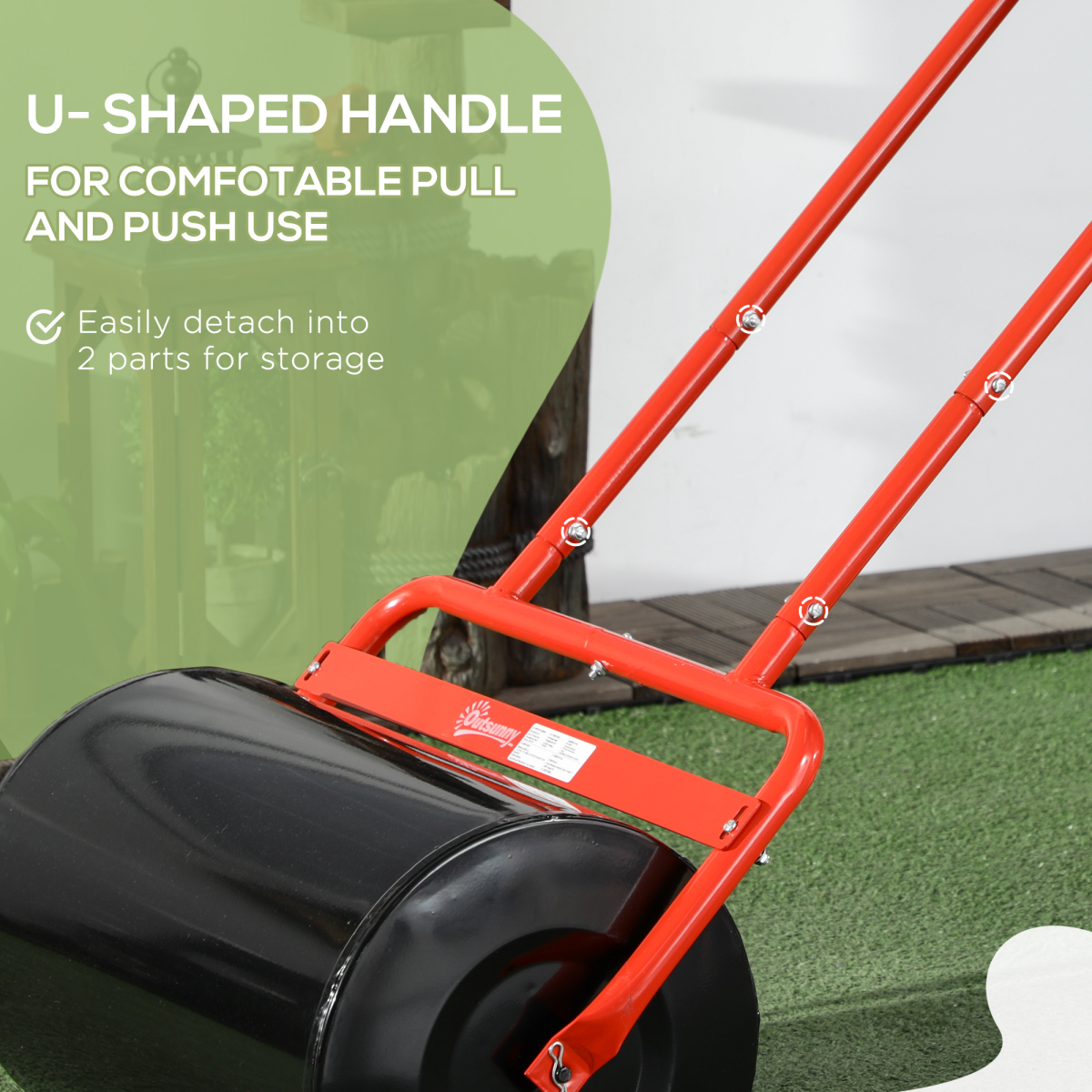 Outsunny 38L Dual-Fill Lawn Roller - Effortlessly Flatten Your Garden!