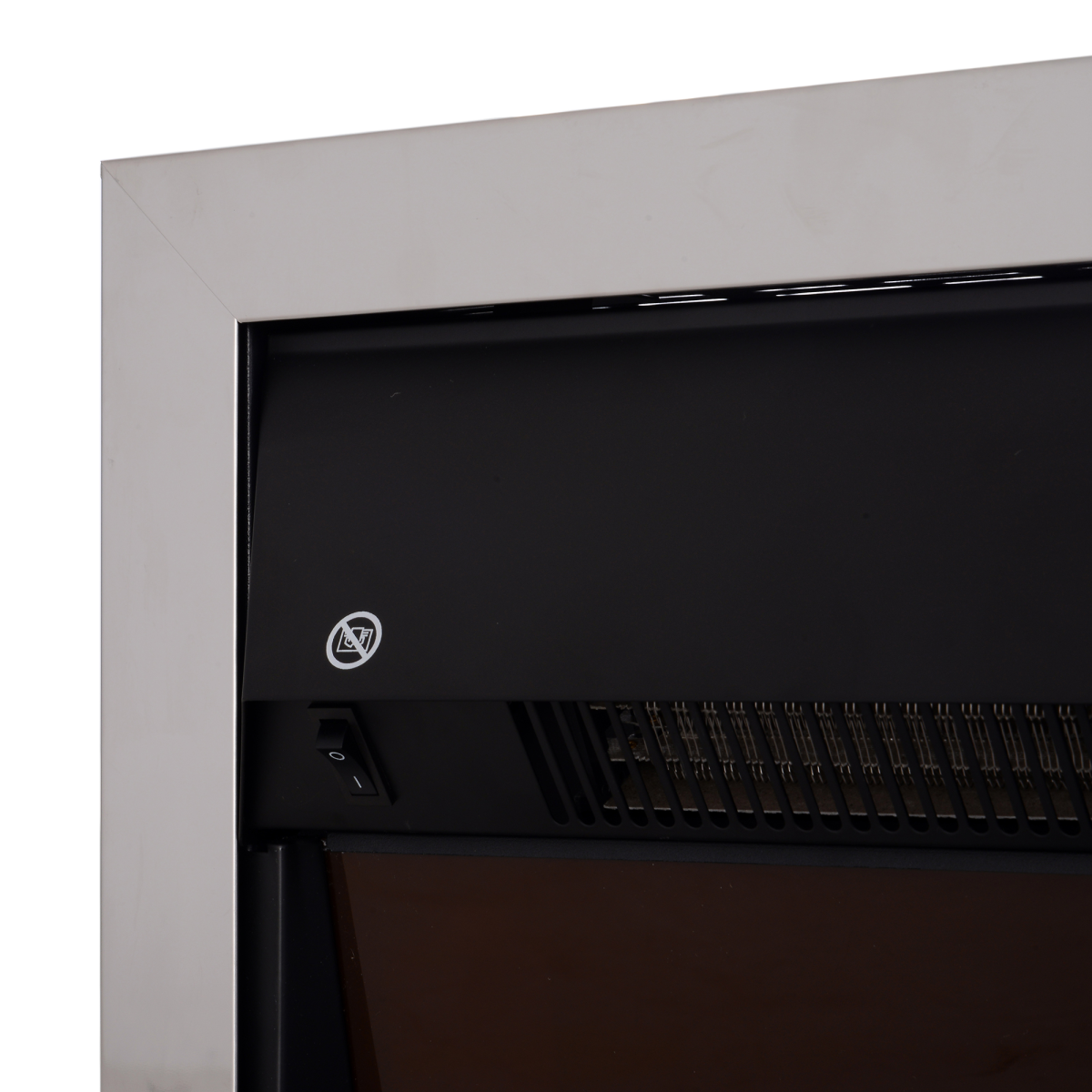 LED Flame Electric Fire Place-Silver | aosom.co.uk