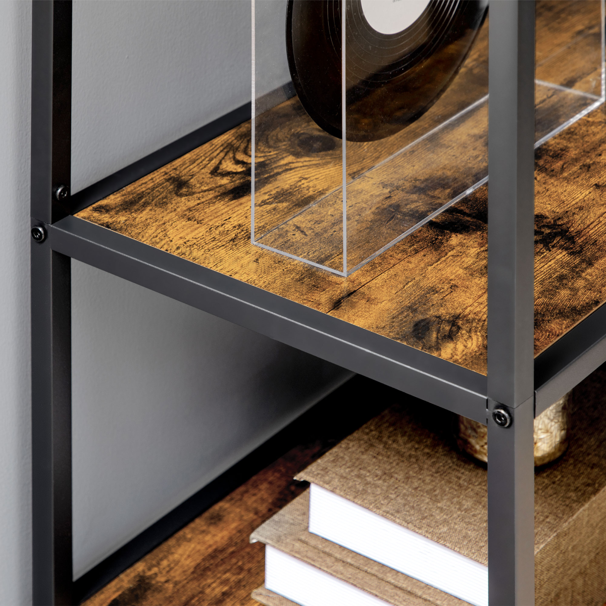HOMCOM Industrial 7-Tier Storage Shelf - Stylish Free-Standing Bookcase