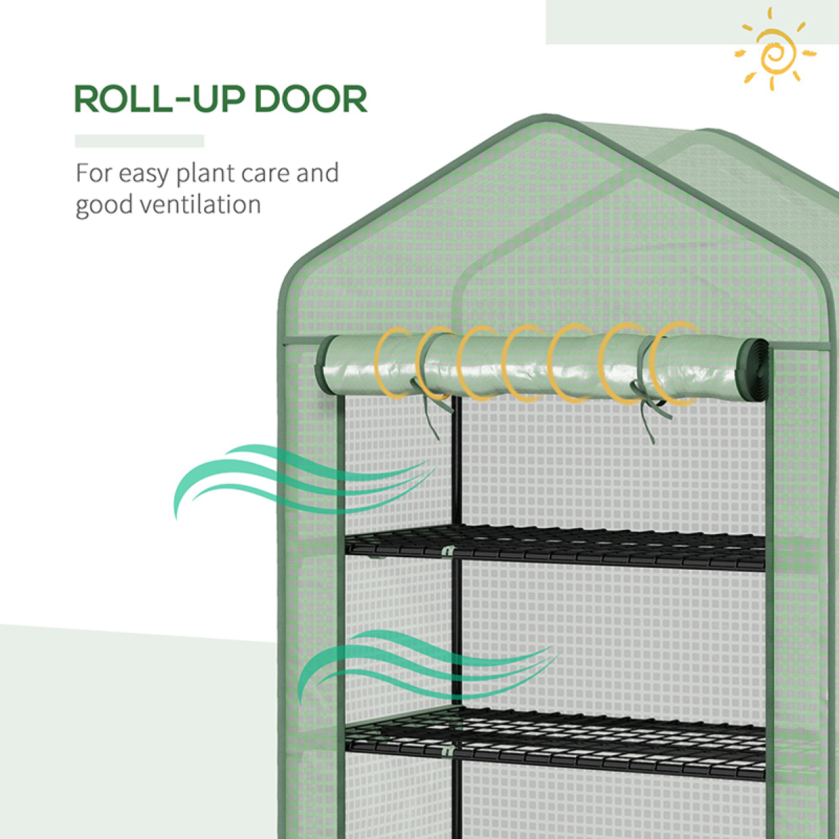 Outsunny 5-Tier Mini Greenhouse - Spacious, UV-Resistant Plant Sanctuary