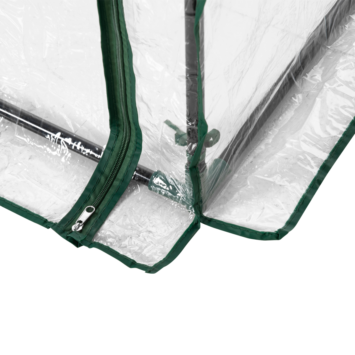 100x50x150cm Greenhouse Steel Frame PVC Cover with Roll-up Door Outdoor Green