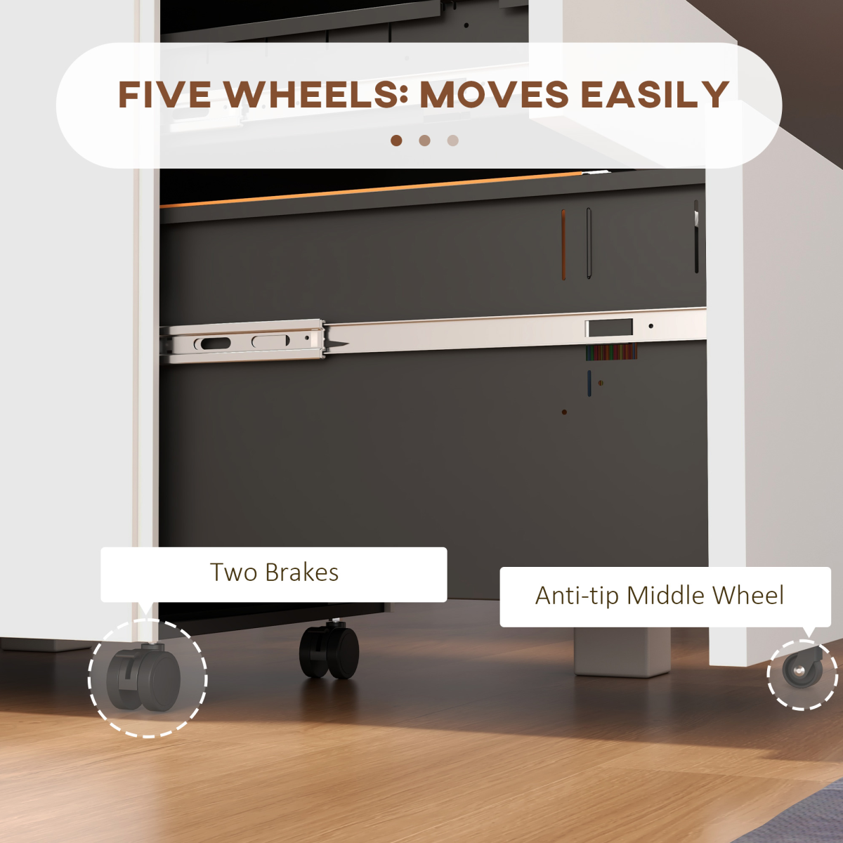 Vinsetto Secure Steel File Cabinet: Lockable Storage for A4 & Legal Files