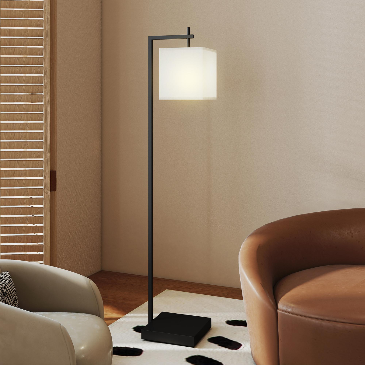HOMCOM 66" Modern Floor Lamp for Living Room with 10 Brightness Levels