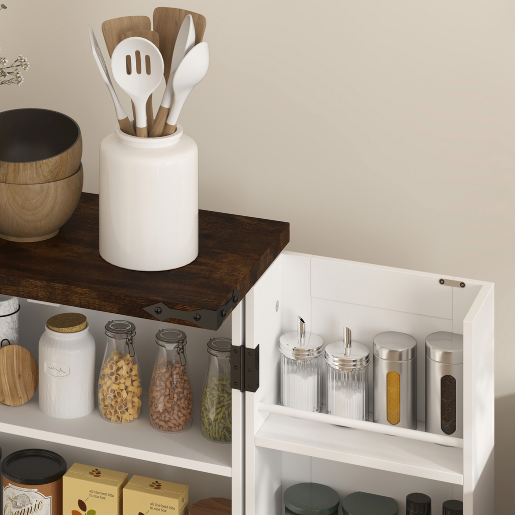 Stylish Farmhouse Cabinet with Adjustable Shelves - Sturdy Storage Solution