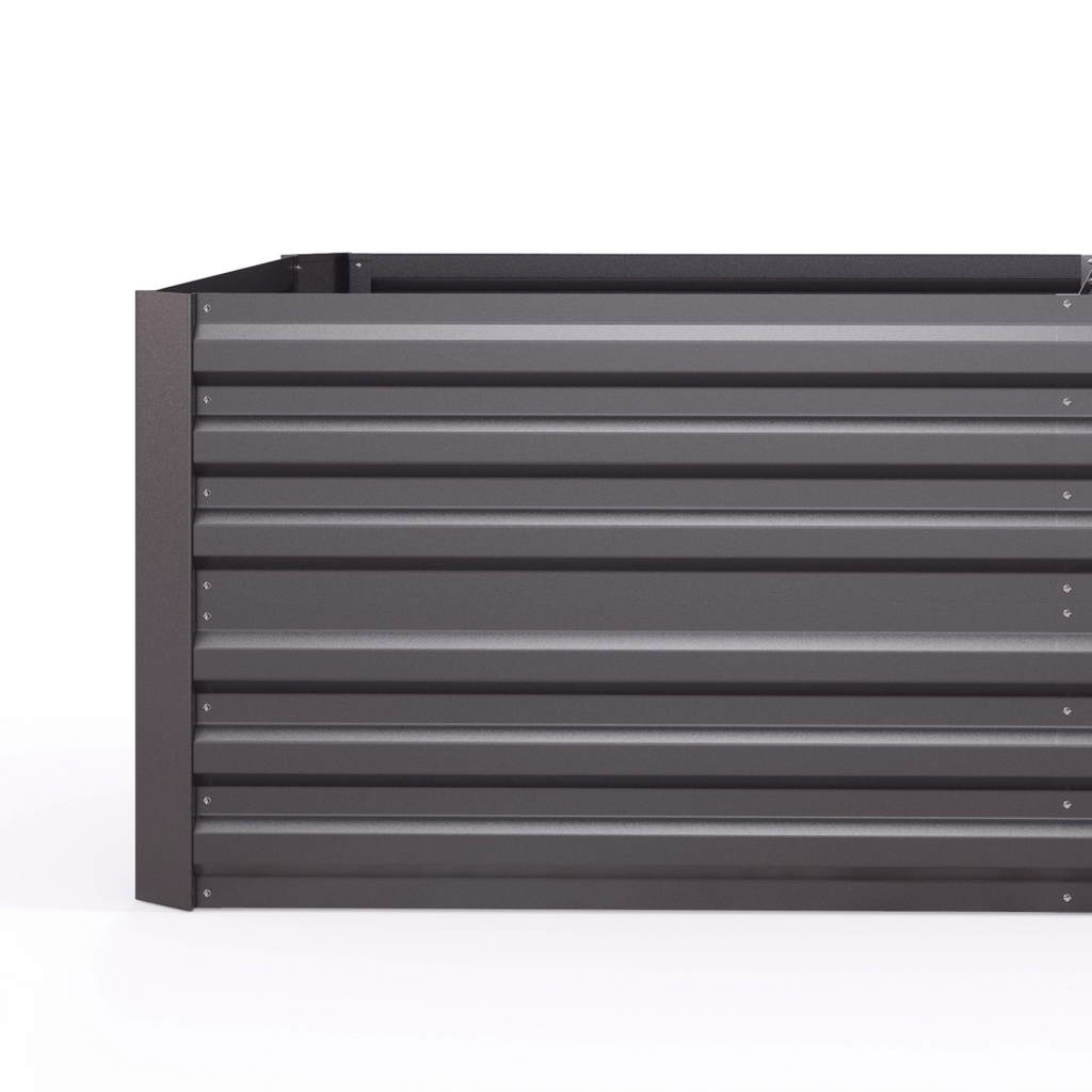 Outsunny Steel Outdoor Raised Garden Bed - Durable, Spacious & Stylish in Dark Grey