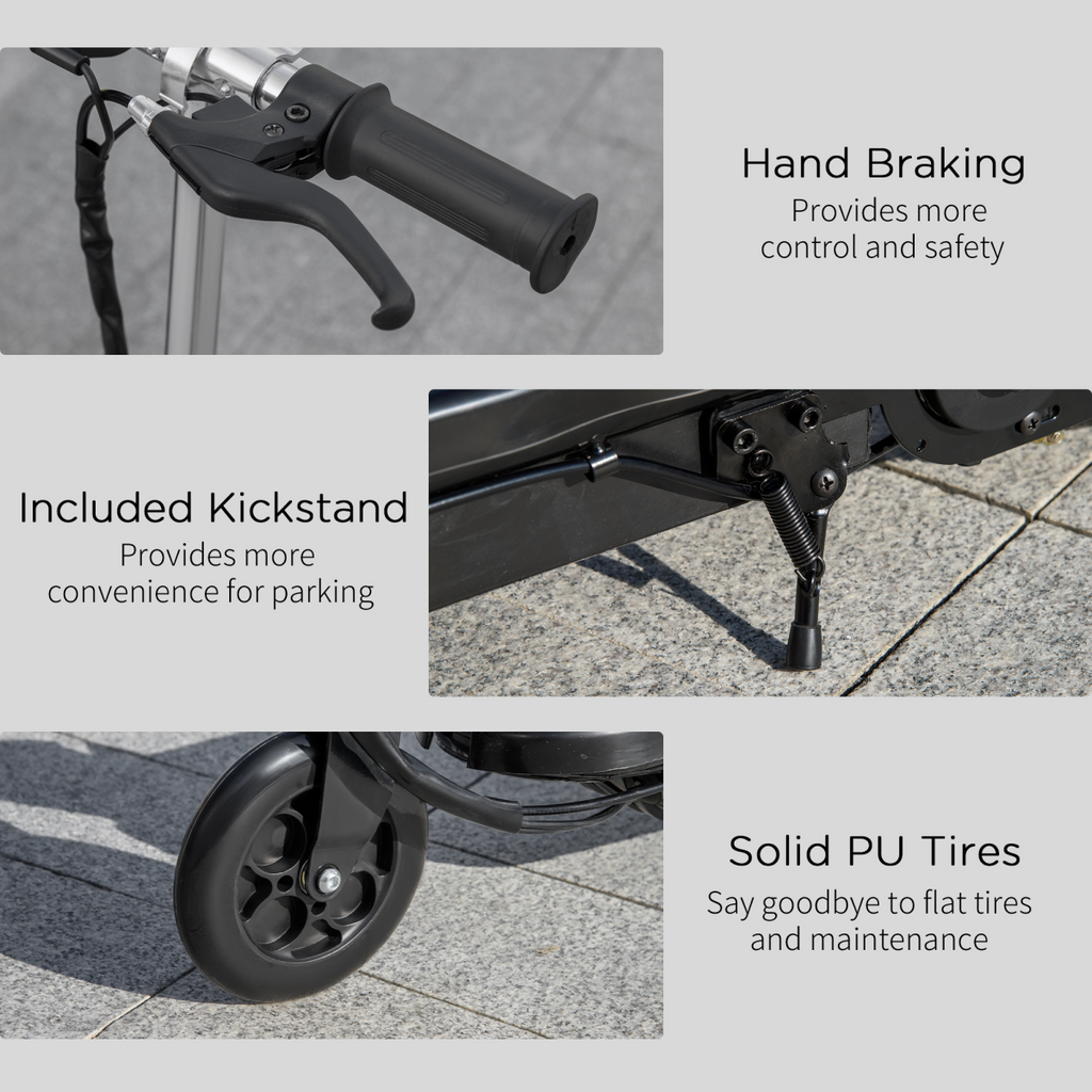 Folding Kids Electric Scooter 7-14 Adjustable Battery Power PU Wheels HOMCOM