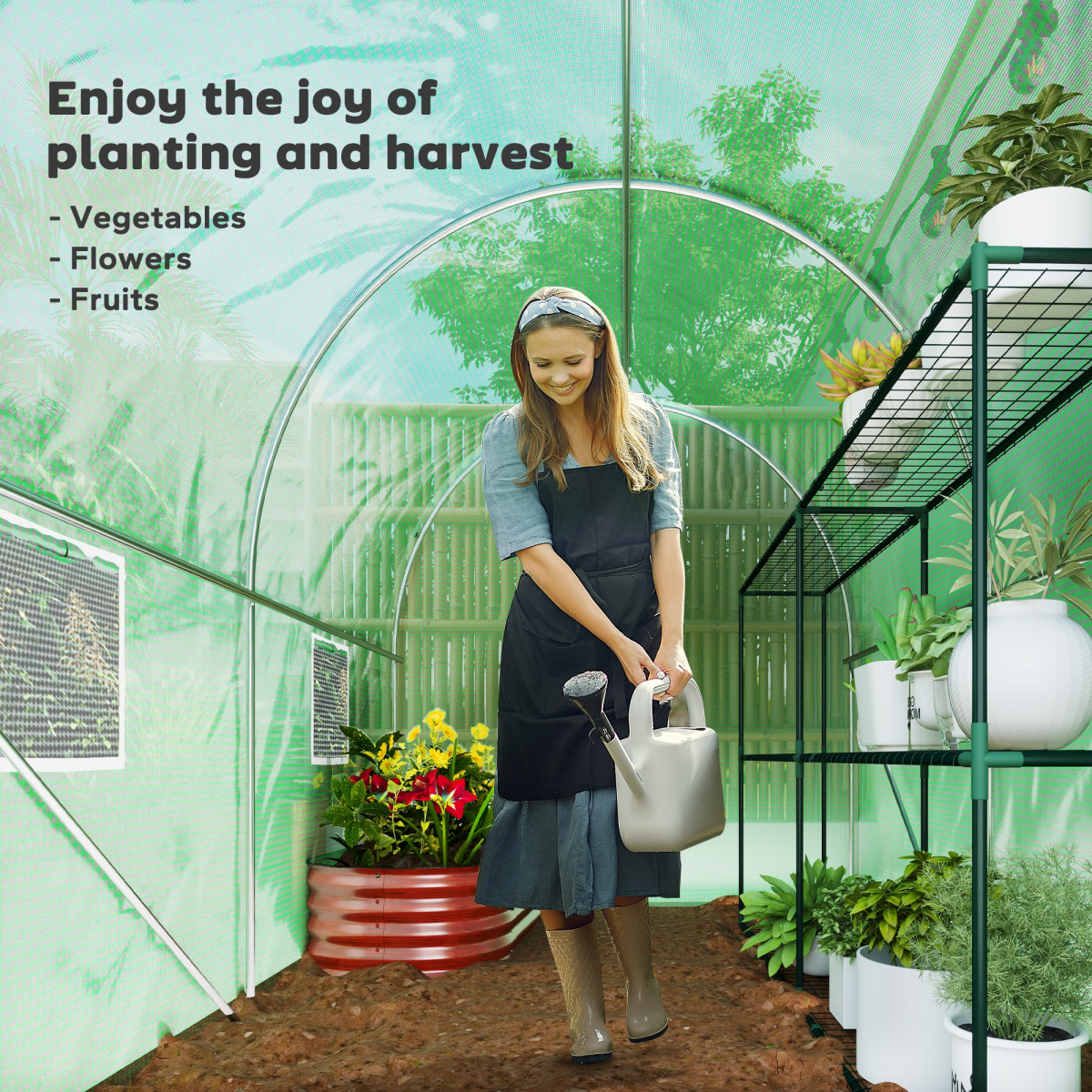 Outsunny 3x2m Polytunnel Greenhouse - Grow Your Garden Anywhere!