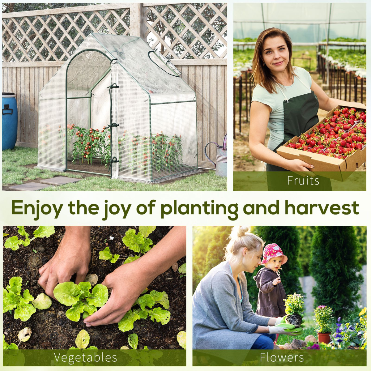 Outsunny Walk-In Greenhouse: Perfect Plant Haven for Year-Round Growth!
