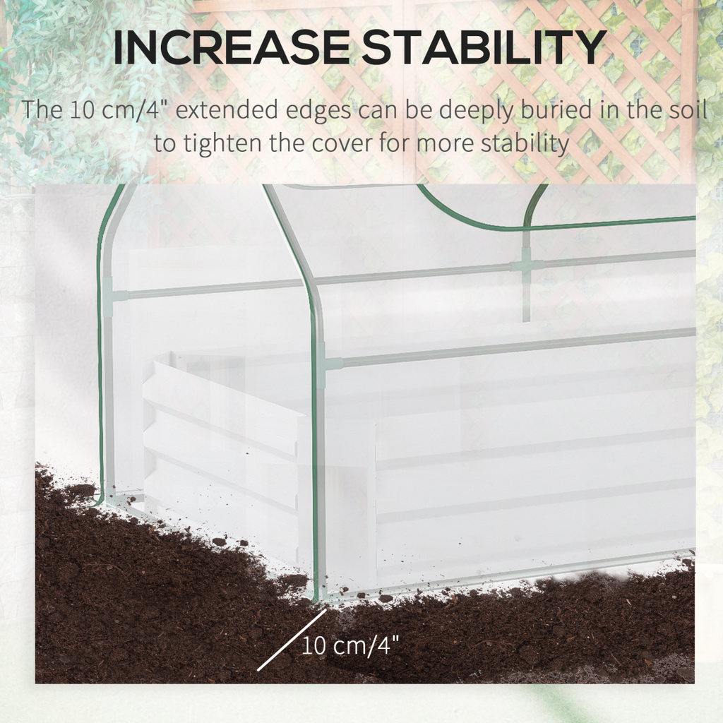 Versatile Steel Raised Garden Bed with Greenhouse Cover for Year-Round Growing
