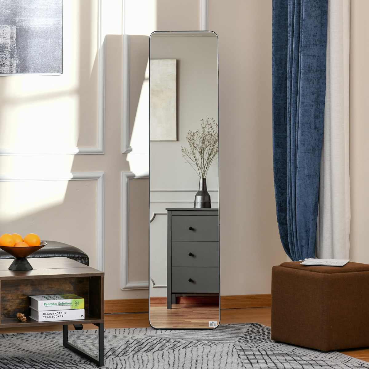 Full Length Mirror Free Standing or Wall Mount Dressing Bedroom Black