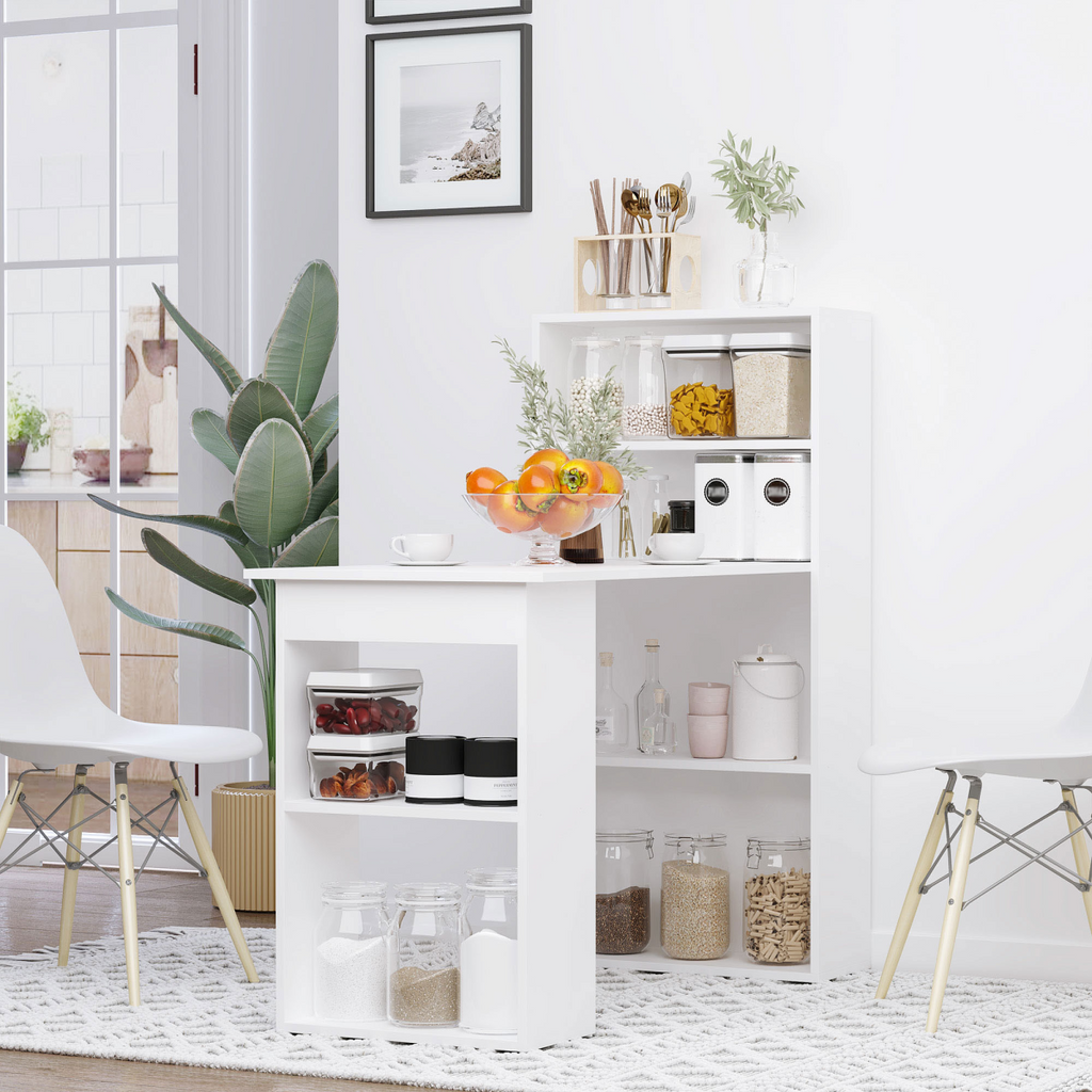 Modern White Computer Desk & Bookshelf Combo – Sleek Workstation Solution