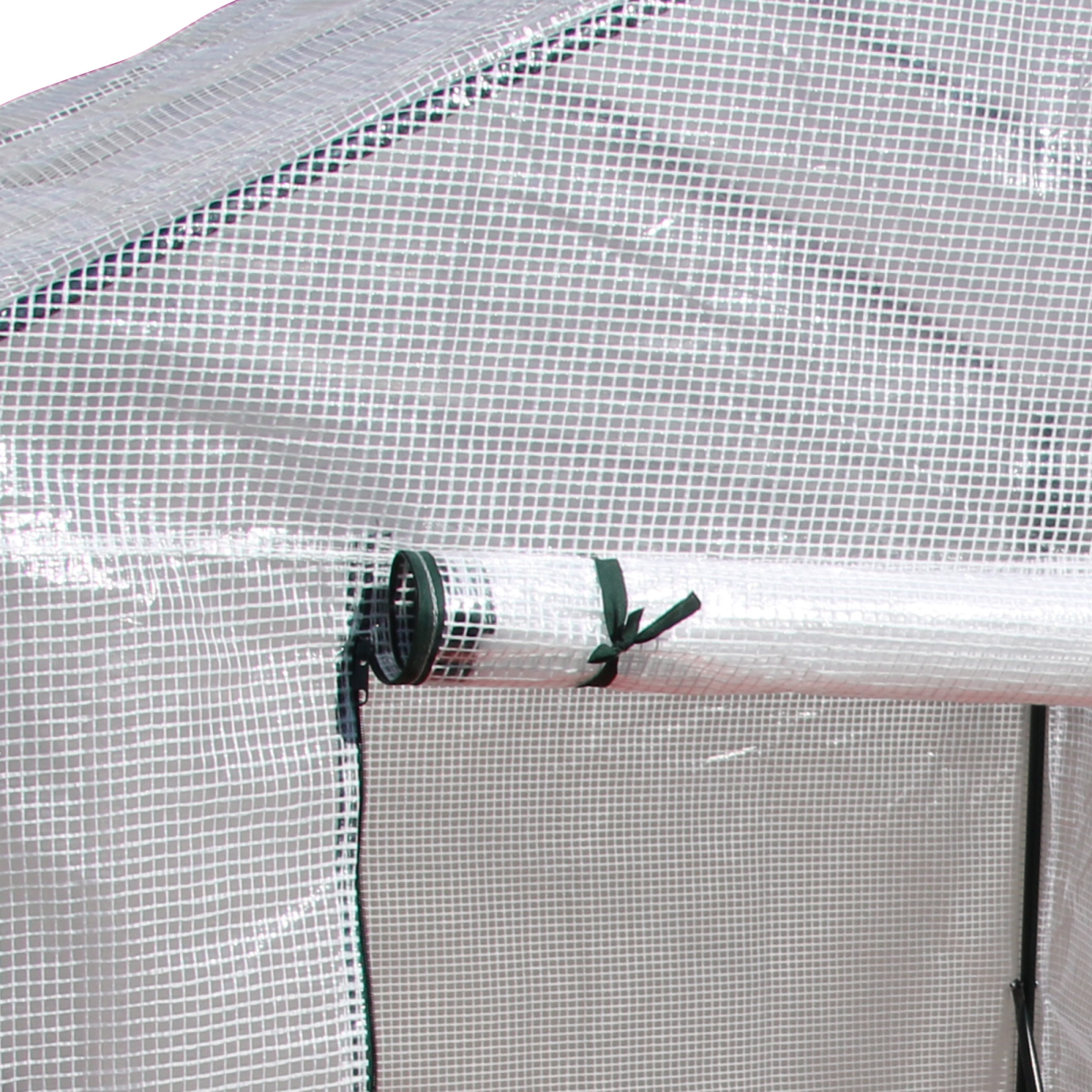 Outsunny Portable PE Greenhouse with 2-Tier Shelf - Protect Your Plants!