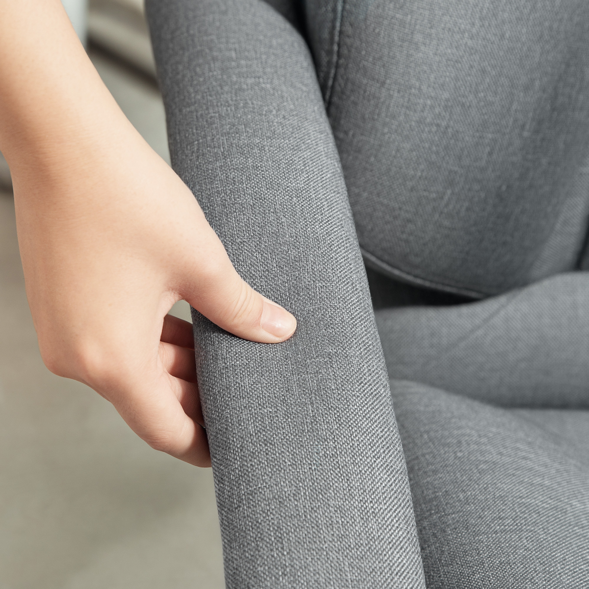 Ergonomic HOMCOM Swivel Office Chair - Comfortable Grey Mid Back with Armrests
