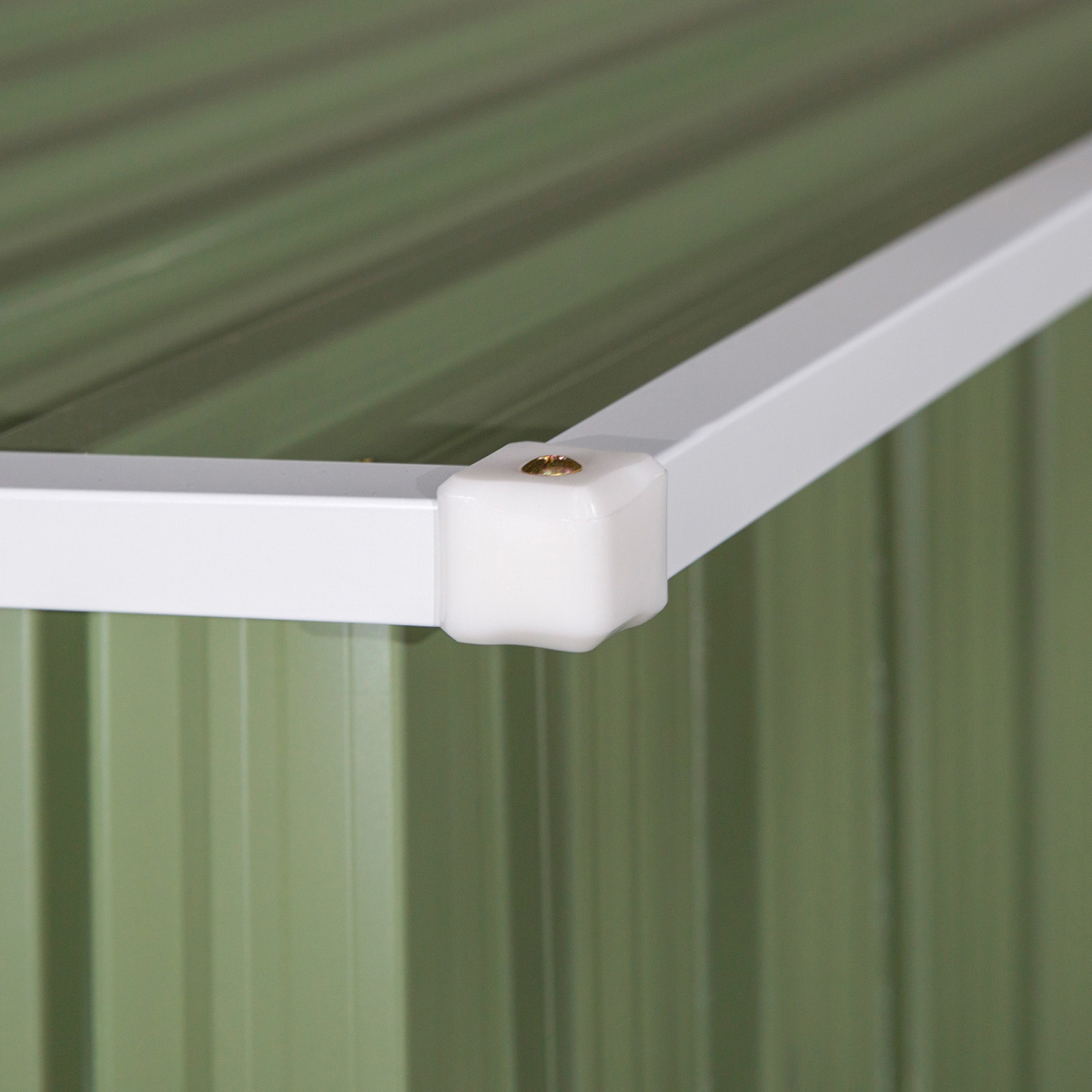 Garden Storage Shed, Sloped Roof, Lockable Door Green, 142x84x189cm