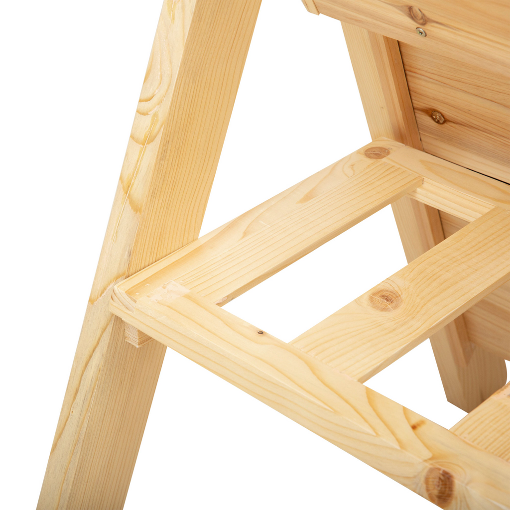 3 Tier Wooden Stand Vertical Plant Bed Storage & Clapboard & Hooks, 120x68x80cm
