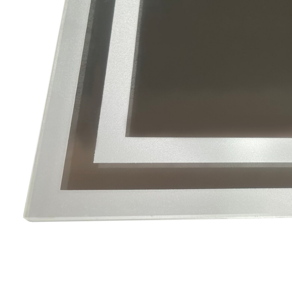 kleankin Dimmable Bathroom Mirror with LED Lights, 3 Colours, Defogging Film
