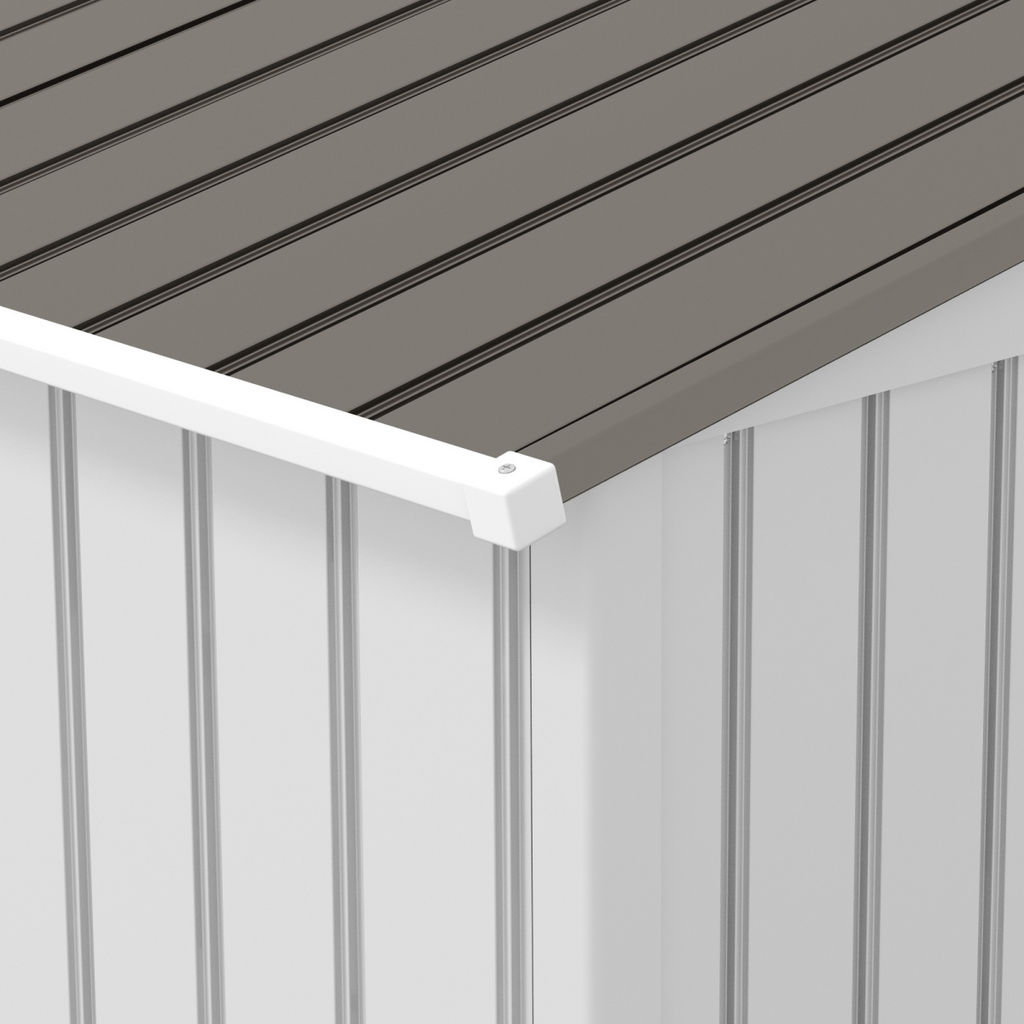 Garden Shed Storage Large Yard Store Sliding Door Metal Roof Tool Box Silver