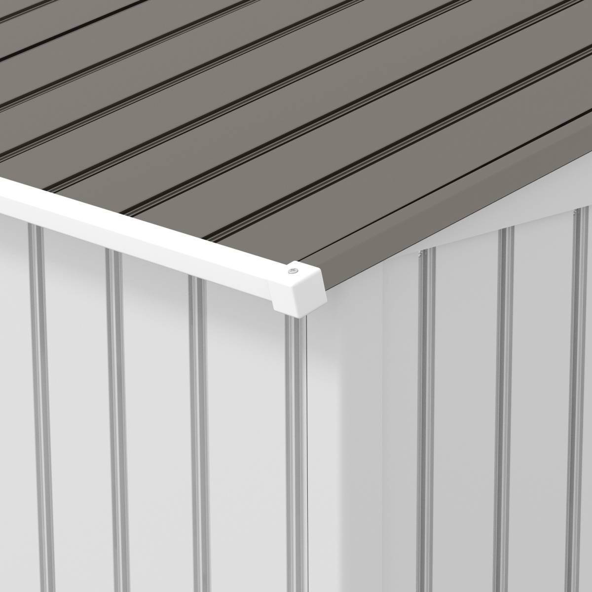 Garden Shed Storage Large Yard Store Sliding Door Metal Roof Tool Box Silver
