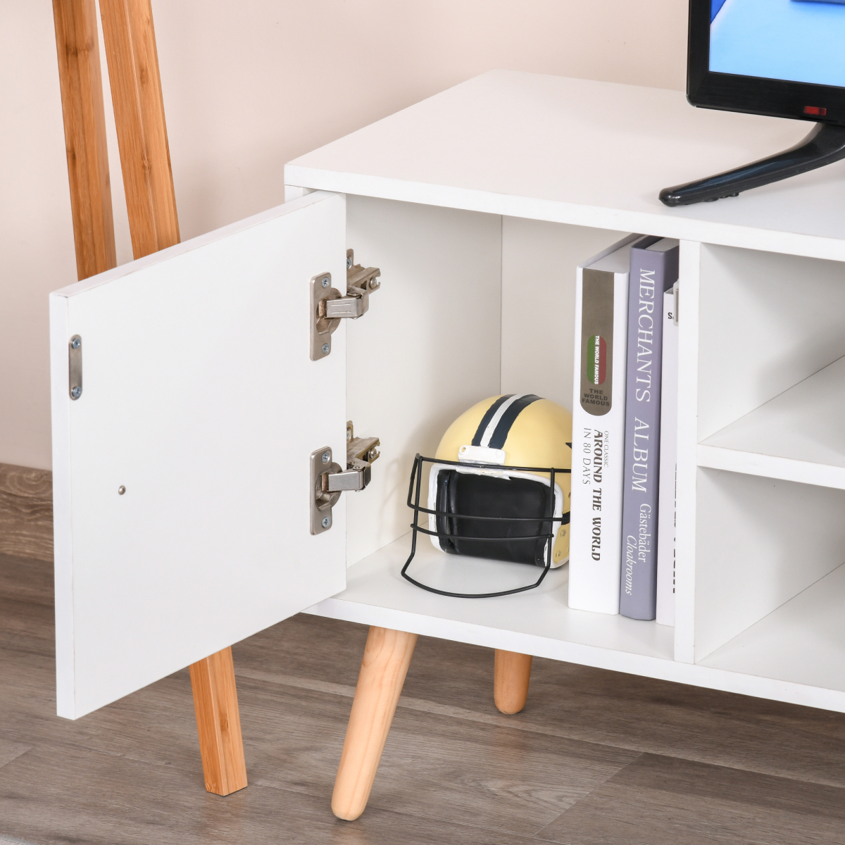 Modern TV Stand  Storage Shelf Media Console Table Entertainment Center