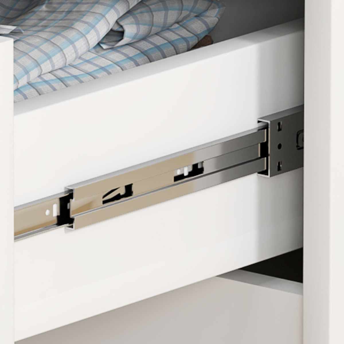 HOMCOM 4 Drawer Chest of Drawers for Bedroom, 60 x 40 x 85cm, White
