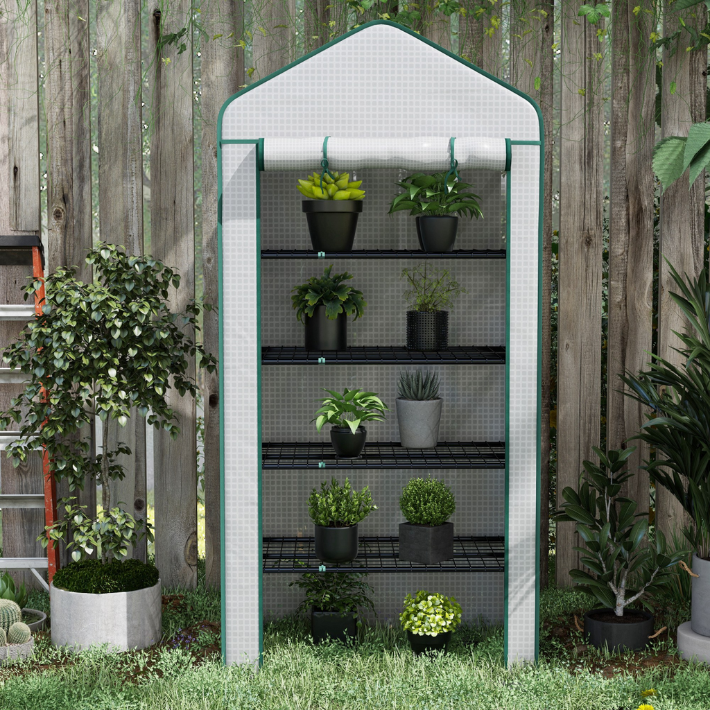 Outsunny 5-Tier Mini Greenhouse: Spacious, Durable, and UV-Resistant!