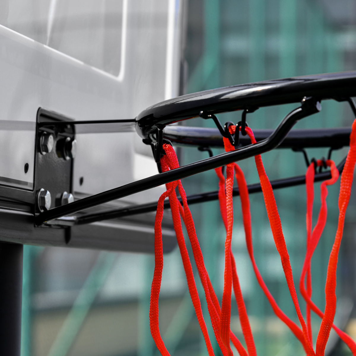 HOMCOM 1.55-2.1m Basketball Hoop and Stand w/ Fillable Base, Wheels, Black