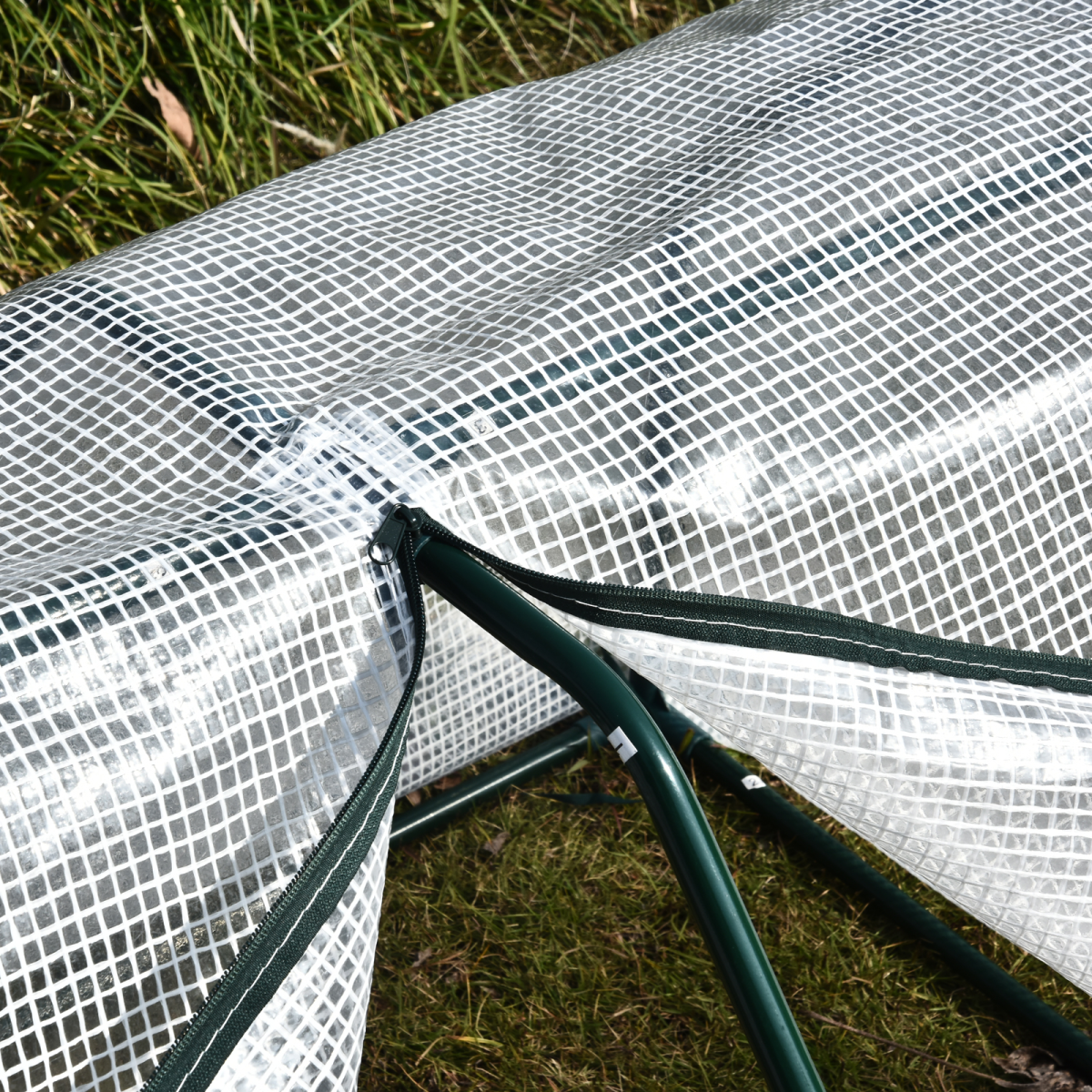99x71x60cm Mini PVC Cover Steel Frame Greenhouse White