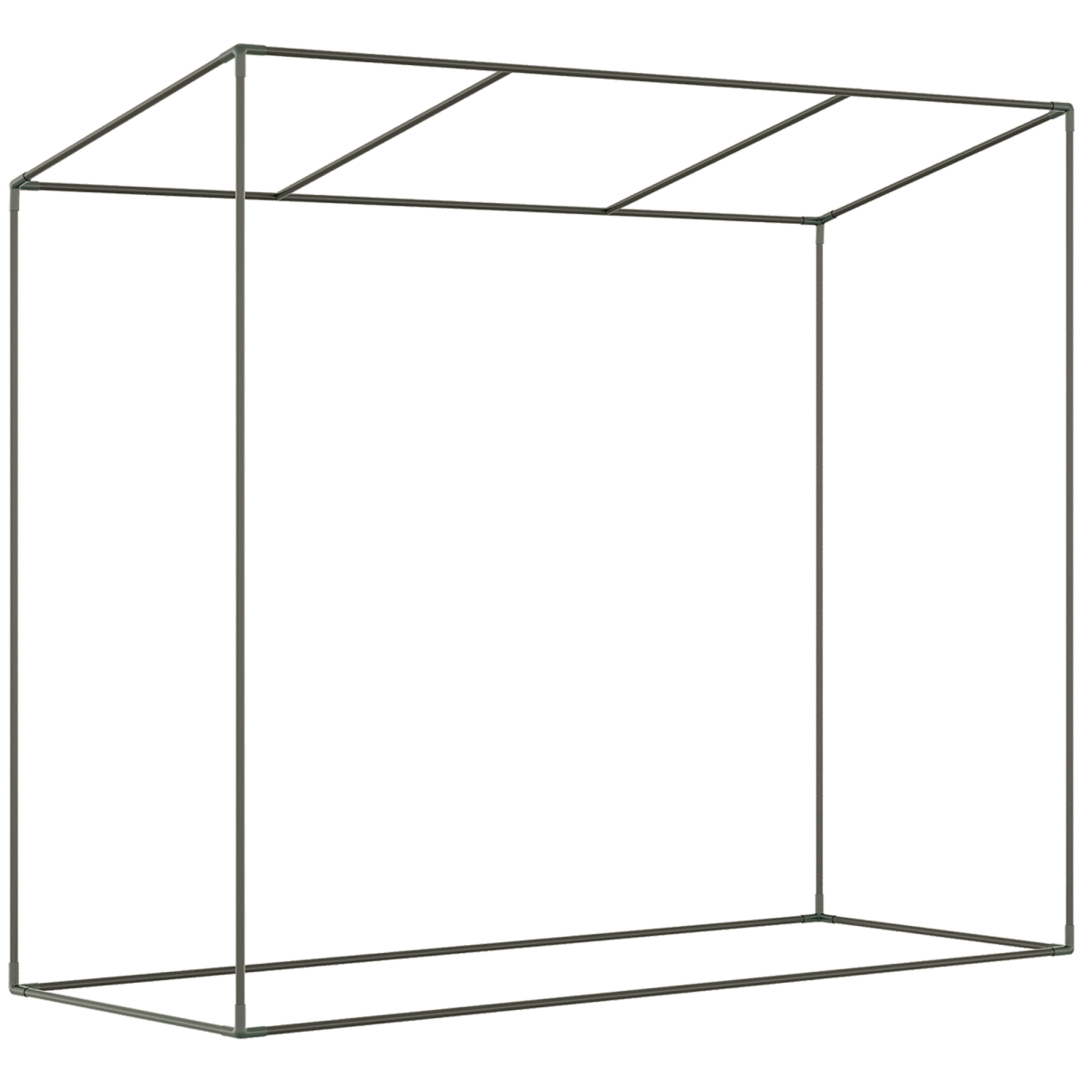 Outsunny 200x76x168cm Walk-in Garden Greenhouse Plant Warm House w/ Roll Up Door