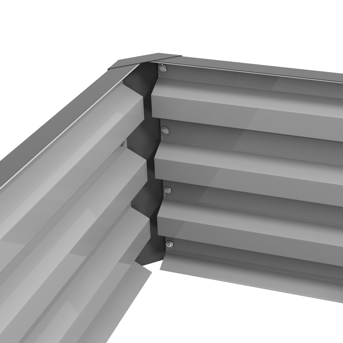 Outsunny Steel Raised Garden Bed - Stylish Elevated Planter Box in Light Grey