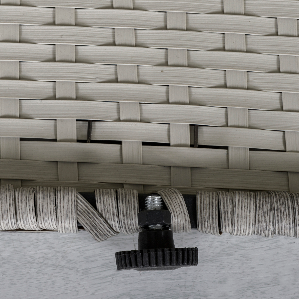 6 PCS Outdoor Rattan Sofa Furniture Sets with Footstool Cushions Grey Outsunny