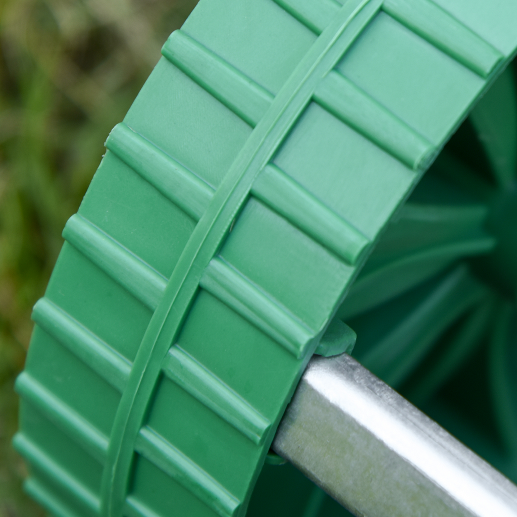 Outsunny Lawn Aerator Roller-Green/Silver